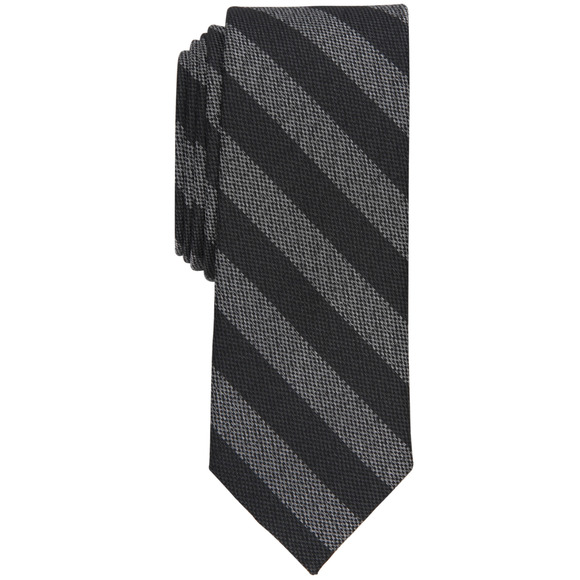 Bar III Men Arrow Striped Skinny Tie Black - Picture 1 of 1